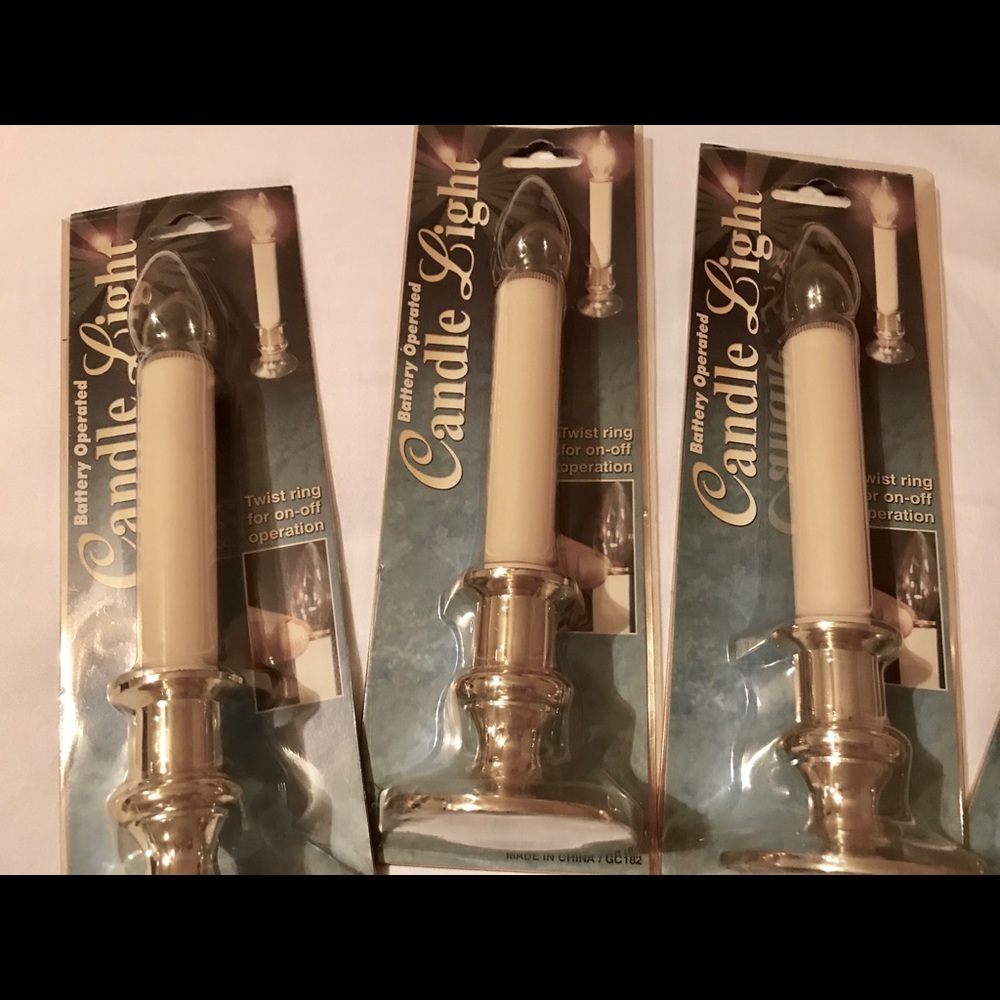 (5) Battery powered candlesticks new